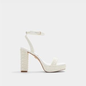 Aldo Lulu Pearl Block Heel Sandals
